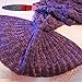 Feiuruhf Handmade Mermaid Tail Blanket Soft Sofa Blanket (purple)