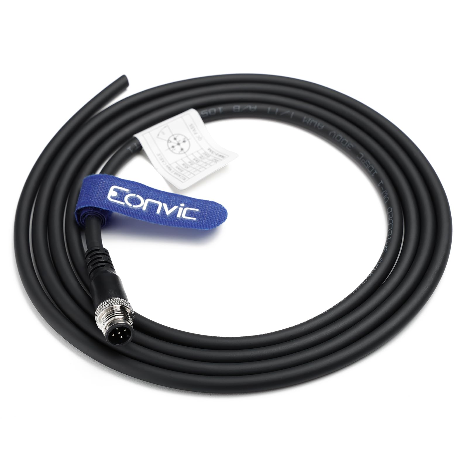 EONVIC Industrial M12 5 Pin Male Aviation Sensor Connector Electrical Sensor Cable
