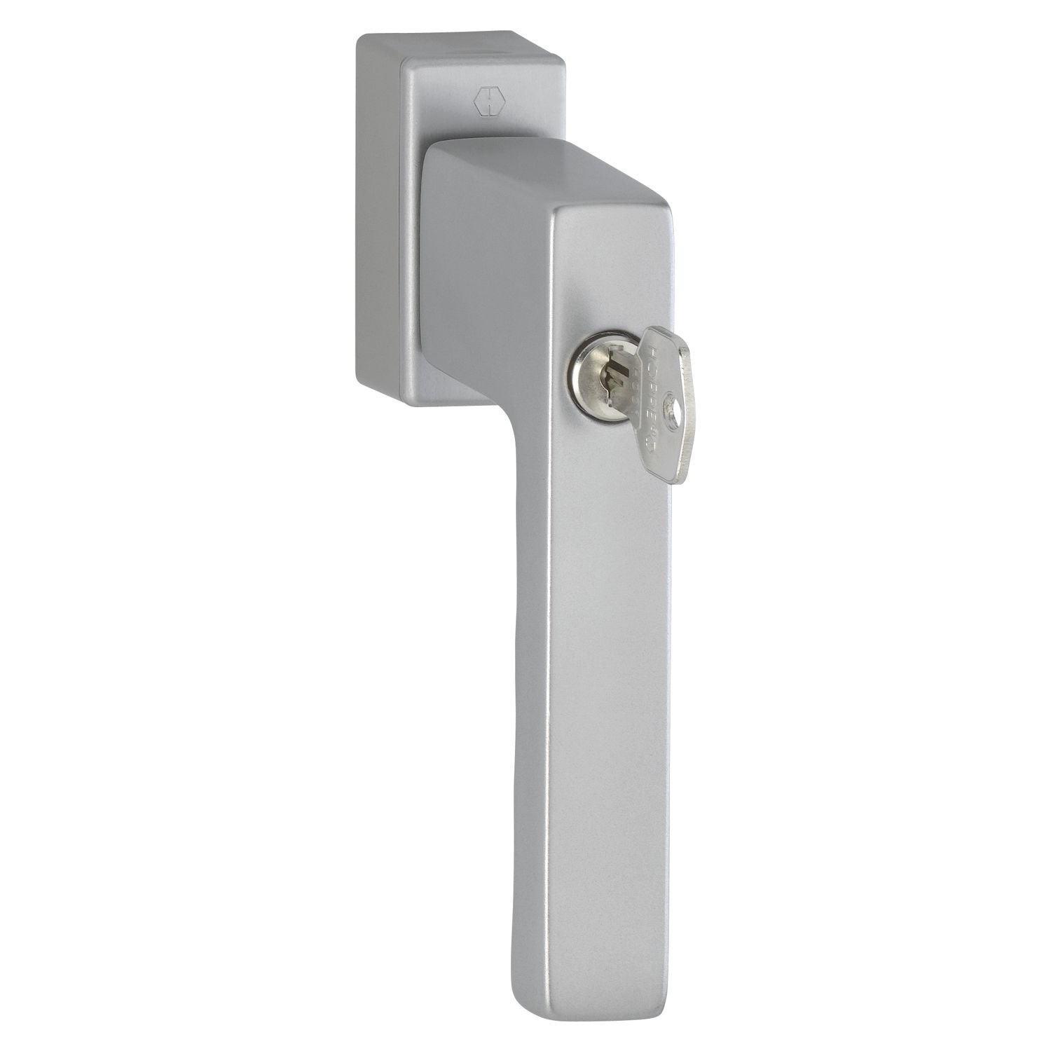 HOPPE TOULON Secustik lock cylinder window handle, VK 32-42 mm, anodized silver, 1 piece