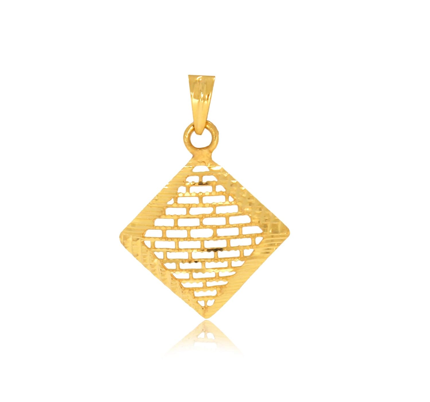 Buy Senco Gold & Diamonds Diamond Cut Gold Pendant at Amazon.in