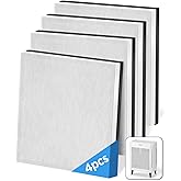 4 Pack Replacement Filters Compatible with MOOKA HKB320F Air Purifier,Genuine Washable Pre-Filter with Activated Carbon