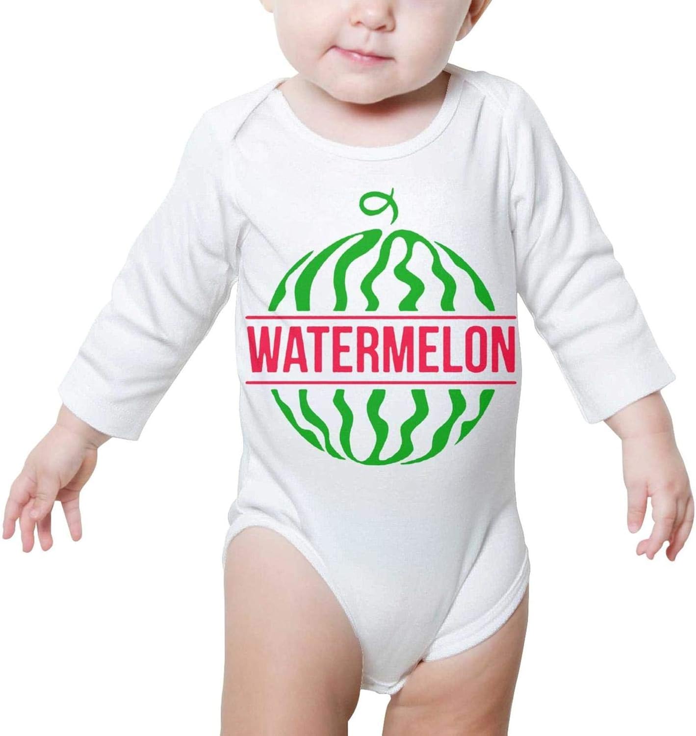 Apo7 Ch Fashion Baby Popbelle Happy Watermelon Festival Baby Onesies Outfits Long Sleeve Natural Organic Cotton Soft