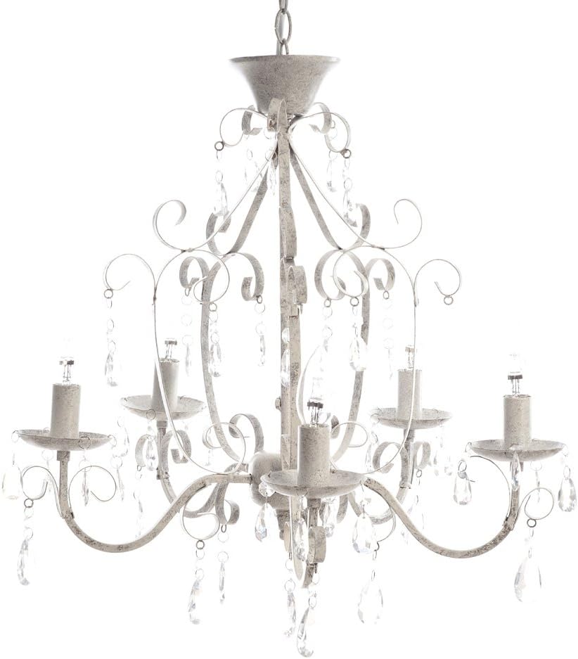 Paire D'Appliques Murales Cristal Shabby Chic - Lustre Gris Pour Chambre Ado