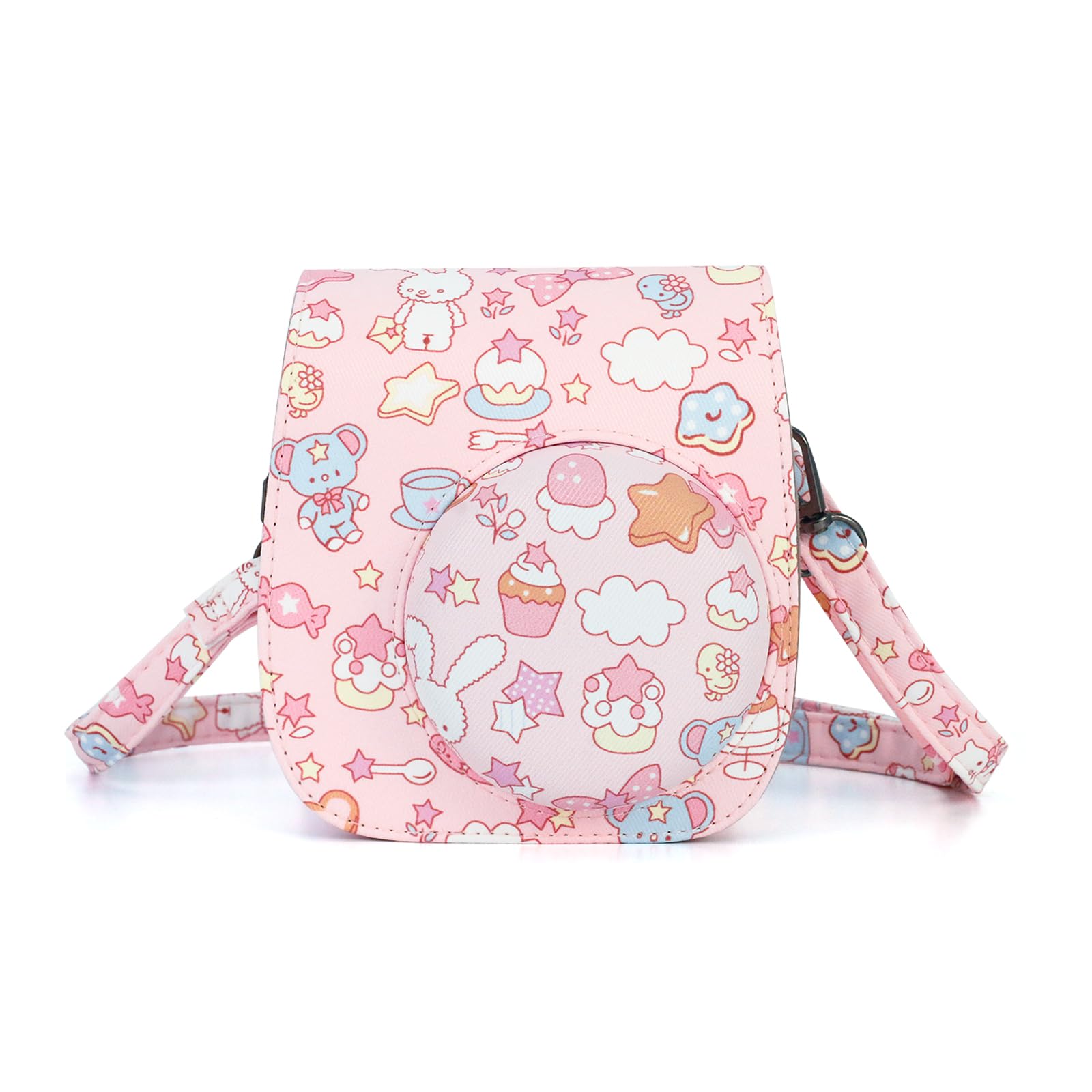 Frankmate Camera Case Compatible with Fujifilm Instax Mini 11 12 Instant Camera with Adjustable Strap and Pocket (Bunny) — image 1