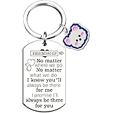 Lelekdo Best Friend Valentines Day Gifts Friendship Gifts for Women Birthday Best Friend Keychain for Women Inspirational Long Distance Gift Keychain