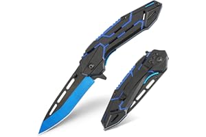 VIFUNCO Pocket Knife for Men, EDC Tactical Knife with Clip, Liner Lock, Stainless Steel Sharp Pocket Knives for Outdoor, Survival Camping Hiking, Gifts for Dad Him Husband