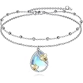 KQF Butterfly/Dragonfly/Bee/Infinity/Celtic Bracelet for Women Sterling Silver Butterfly/Dragonfly/Bee/Infinity/Celtic Adjustable Chain Jewelry Gifts for Women