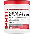 GNC Pro Performance Creatine Monohydrate Powder for Women & Men, 5g Creatine Per Serving, Muscle Building, Energy Production, Endurance, Performance, 50 Servings