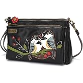 CHALA RFID Protected Vegan Leather Deluxe Crossbody Bag with Adjustable Straps