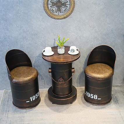 Amazon Com Xlz Vintage Bar Stool Bar Chair Oil Barrel