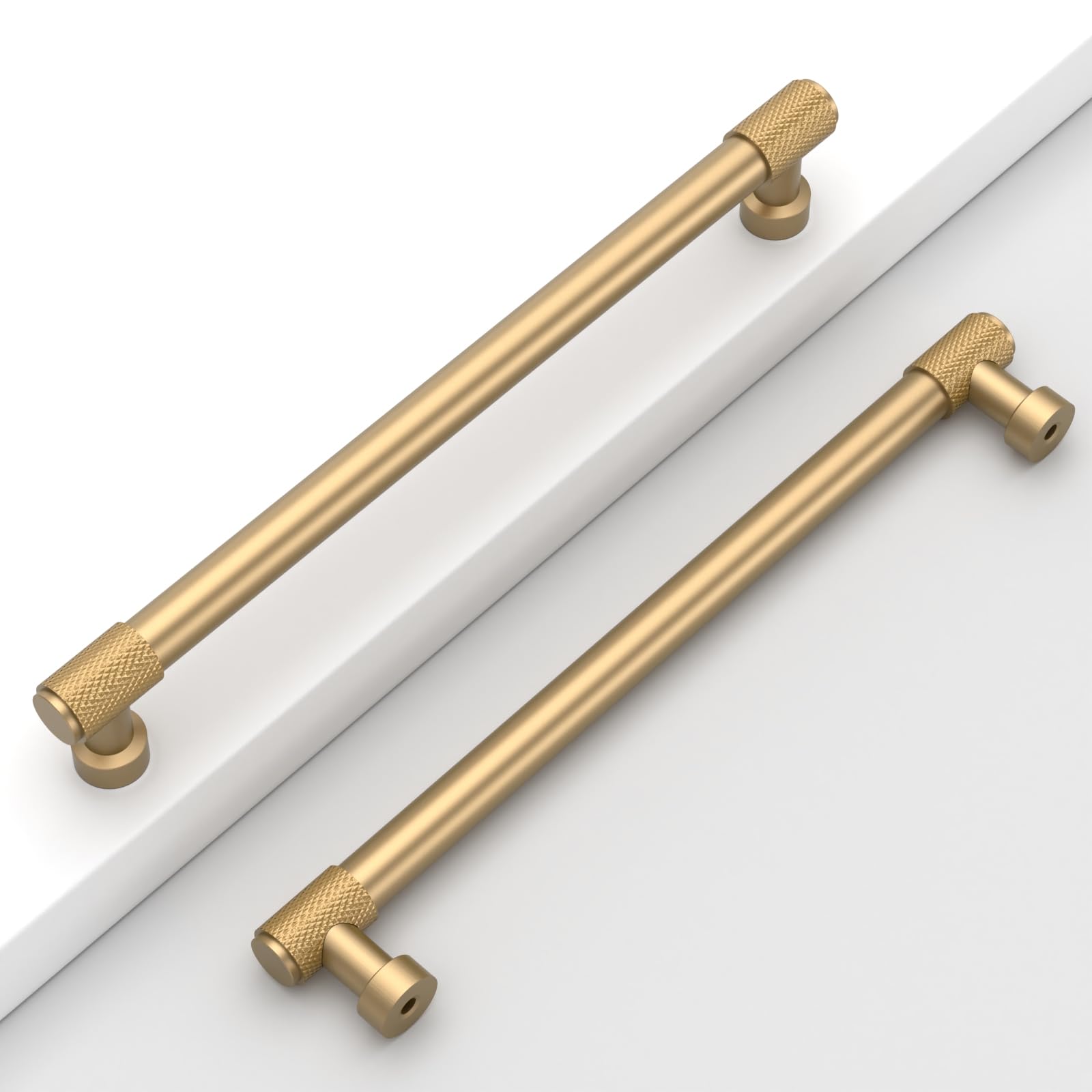 Photo 1 of Coinkoly 10 Pack 7.5"(192mm) Champagne Bronze Cabinet Pulls Knurled Kitchen Cabinet Handles Champagne Gold Drawer Pulls Cupboard Hardware for Cabinets CK0028