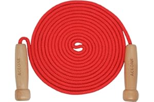 ACEONE 16 FT Long Jump Rope for Kids, Adjustable Double Dutch Skipping Rope with Wooden Handle, Multiplayer Team Jumping Rope for Outdoor Fun, School Sport, Party Game, Birthday Gift