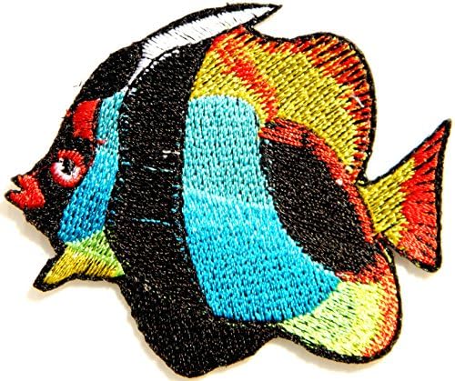 Tropical Fish Figure Logo Jacket T shirt Patch Sew Iron on Embroidered Badge Sign Costum