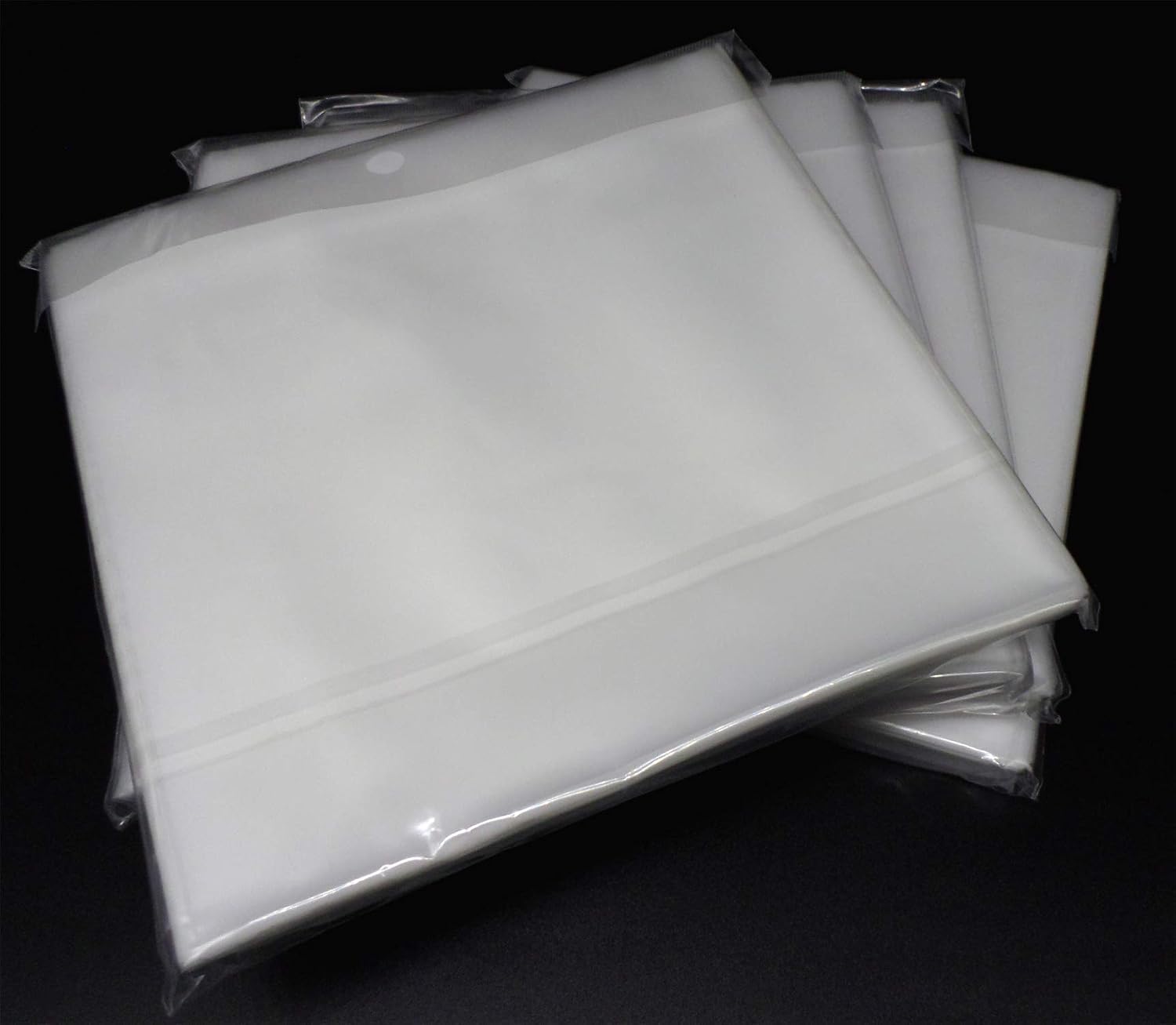 docsmagic.de 4 x 100 Inner Sleeves for 12" 33rpm Vinyl Records Clear 2 Mil, 12" 33 RPM LP