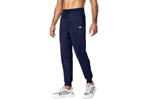Hugut Men's Sweatpants Lightweight with Zipper Pockets Tapered Joggers Athletic Track Pants for Workout Running Training