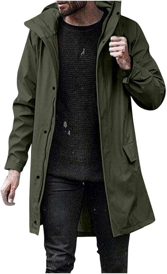 Herren Winterjacke Aus Baumwolle - Lockerer Mantel Mit Reißverschluss