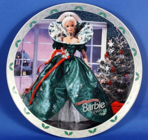1995 Happy Holidays Barbie Plate
