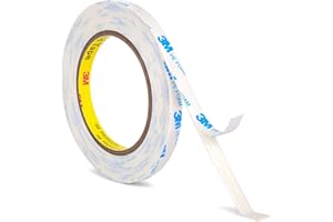 PISHUE Double Sided Tape 0.39"×16.5Ft, Mounting Tape Heavy Duty No Residue, Removable PE Foam Tape Strips, Extra Strong Adhesive Tape Waterproof for Walls Home Office Decor Crafts Paint Picture Poster