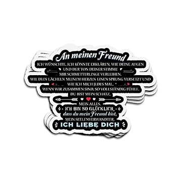 Amazoncom Viraltee 3 Pcs Stickers An Meinen Freund Dass Du