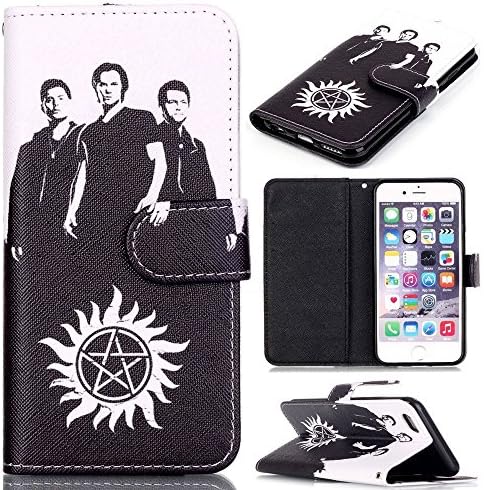 Iphone 8 plus Case, Iphone 7 plus Wallet Case - Supernatural Pattern PU Leather Wallet Card Holder Pouch Flip Case Cover with Stand Function for Apple iphone 7 plus and iphone 8 plus 2017