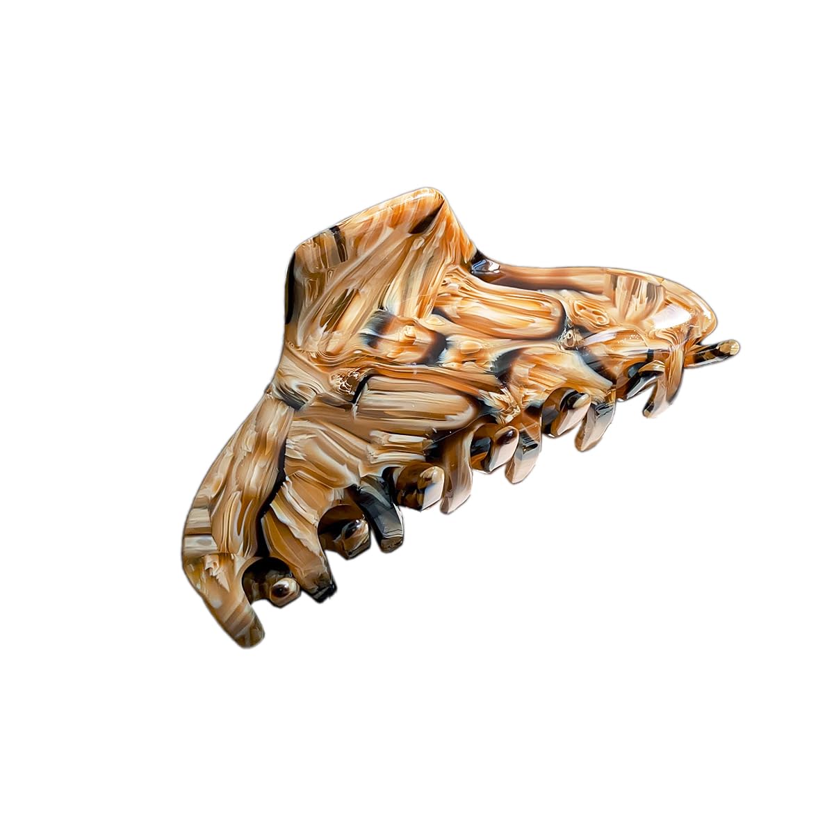 Large Hair Clip 10 cm Hair Clips, Colour Shark Clip, Large Women's Hair Clip for Thick Hair, Non-Slip Hair Clip, Hair Styling Accessories for Daily Use for Women Girls, Coffee Colour