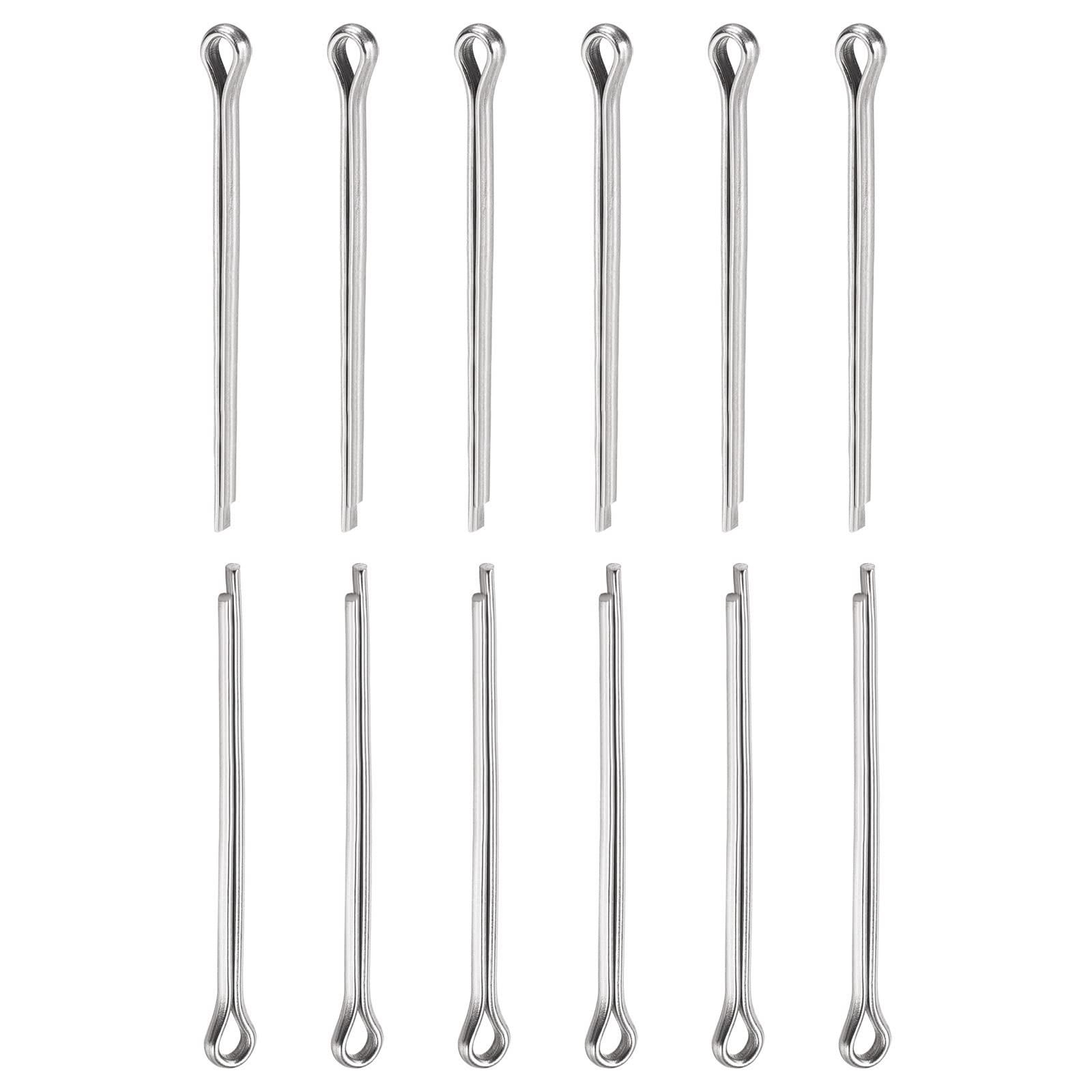 DTGN 2mm x 35mm (DxL) Cotter Clip Pins - 30Pack - Good for Machinery - 304 Stainless Steel Hairpin Fasteners - Silver