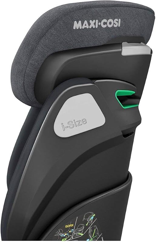 Kore i-Size Seggiolino auto per bambini 3,5 - 12 anni, 100 - 150 cm, ISOFIX, Altezza/Larghezza regolabile, Sistema di protezione laterale SPS Plus, Authentic Graphite