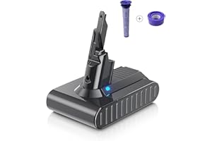 TURPOW 21.6V 6.0Ah Replacement for Dyson V7 Battery Compatible with SV11 V7 Motorhead V7 Animal V7 Trigger V7 HEPA V7 Car+Boat V7 Absolute Handheld Vacuum Cleaners with Pre-Filters