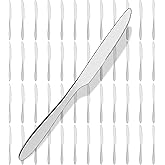 Nuenen 50 Pcs Valentine's Day Dinner Knives Set 8.5 Inch Table Knife Stainless Steel Butter Knives Valentines Tableware Cutlery Silverware Spreader Knife for Restaurant Mirror Polished Dishwasher Safe
