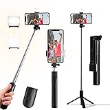 Selfie Stick, 40 in Retractable Phone Tripod with