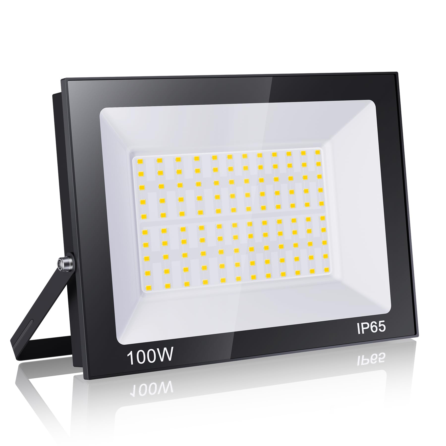 Royana 100W 10000LM LED Floodlight, Super Bright 6000K Cold White Security Lights, IP65 Waterproof Outdoor FloodLight for Yard, Garage, Warehouse, Parking Lot, Garden and More