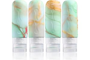 Gemice Travel Bottles for Toiletries Tsa Approved Travel Size 3oz Containers BPA Free Leak Proof Travel Tubs Refillable Liquid Travel Accessories for Cometic Shampoo and Lotion Soap (4 Pack)