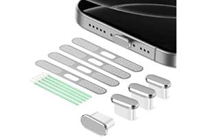 USB C Dust Plug, 4 Pack USB C Port Cover Type C Plug Cover with Speaker Dust Cover Compatible with 16, 15 (Pro, Plus, Pro Max