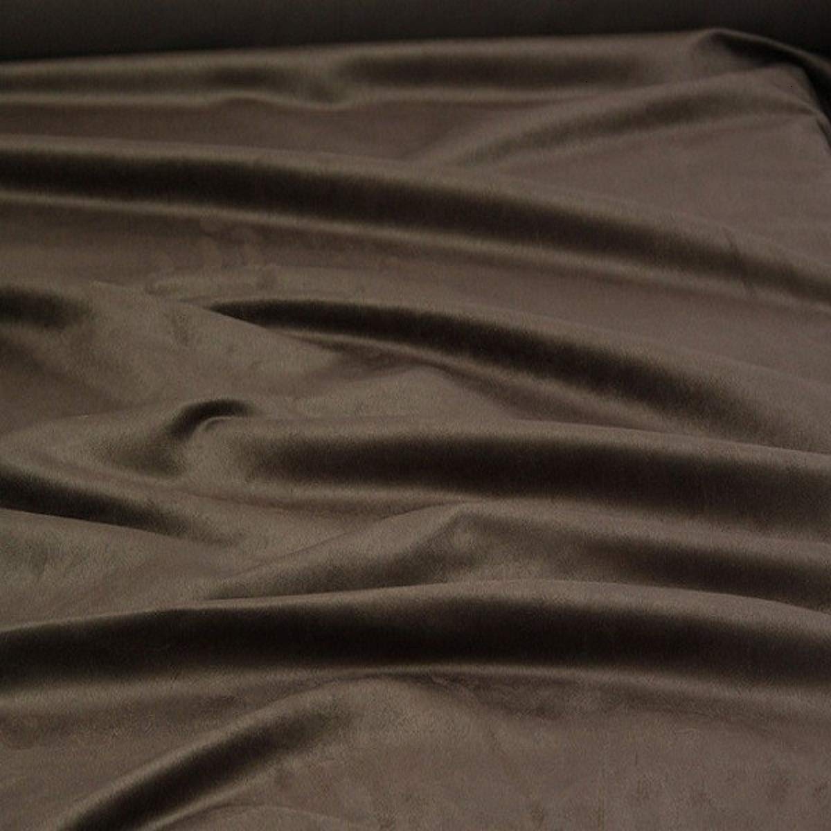 Luxury Faux Suede Fabric Material 225g - Chocolate, 1metre 150cm x 100cm — image 1