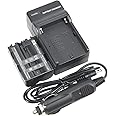 DSTE Replacement for NP-FM500H Battery + DC01 Travel and Car Charger Adapter Compatible Sony Alpha SLT A58 A57 A65 A77V A77II A350 A450 A700 A850 Alpha a99 II CLM-V55 DSLR Camera as NP-FM500