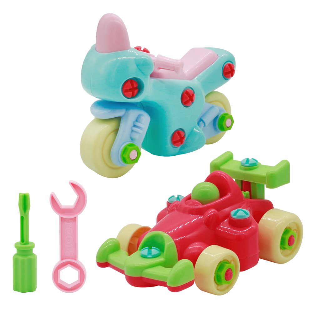 Nuheby Macchina Giocattolo Giochi da Assemblare Kit Costruzione Auto Moto Macchina da Corsa Macchina Bambini 3,4,5,6 Anni