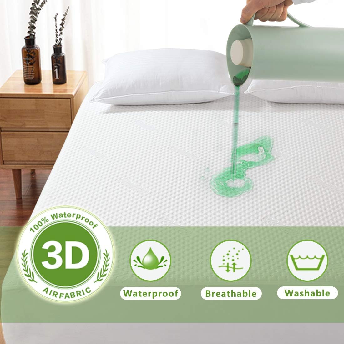 silent night waterproof mattress protector cot bed