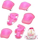 AYNKH 6-Piece Kids Knee Elbow Wrist Protective Set Unicorn Bag 3-12 Years view 1