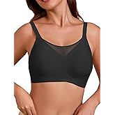 COCOMARTS Jelly Bras for Women No Underwire Push Up V Mesh Seamless Comfort Tshirt Bra Supportive Lift Bralette Everyday Bra