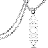 CENWA Element Necklace Four Elements Symbols Planetary Fire Earth Water Air Symbols Alchemical Necklace