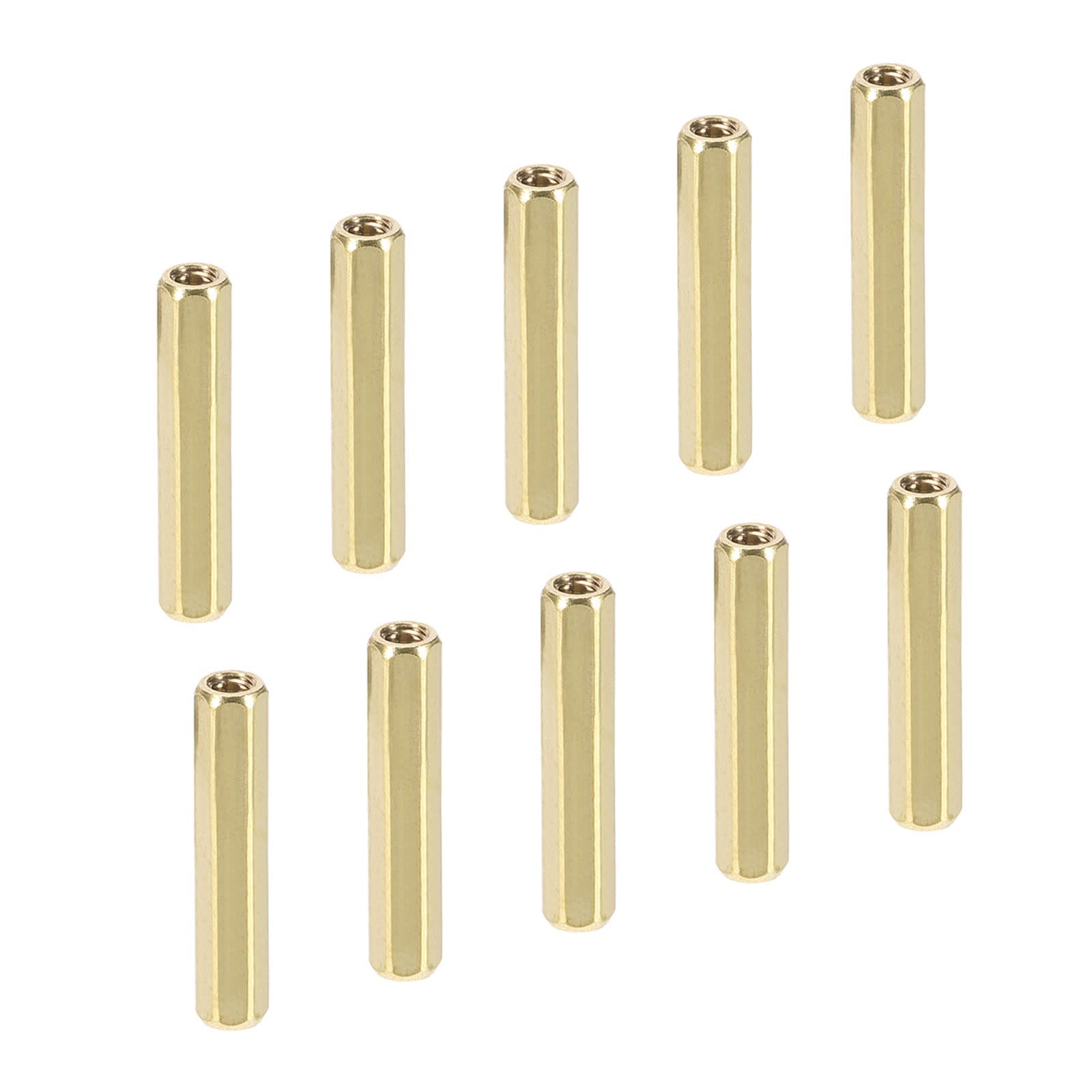 YOKIVE 10 Pcs M2 Spacers, Brass Hex PCB Standoffs Nuts, Keep Height Consistent, Great for Motherboard, Circuit Board, Electronics (Gold Tone, 20mm)