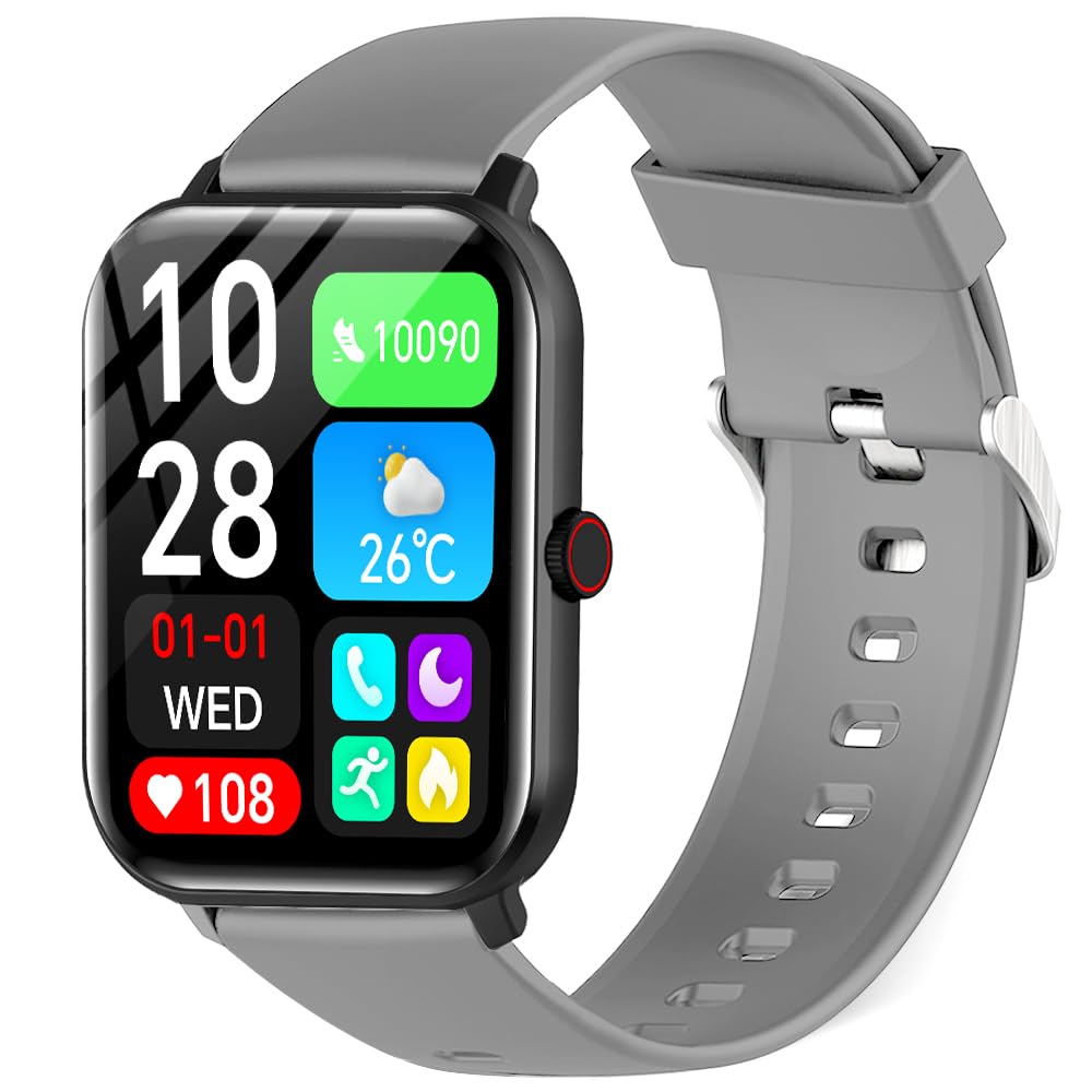 Smart Watch (2025 Development/Professional Recommended Model) Smart Watch, iPhone Compatible, Android Compatible, Bluetooth 5.3 Function, 1.9-inch Large Screen, Activity Tracker, Wristwatch, 100