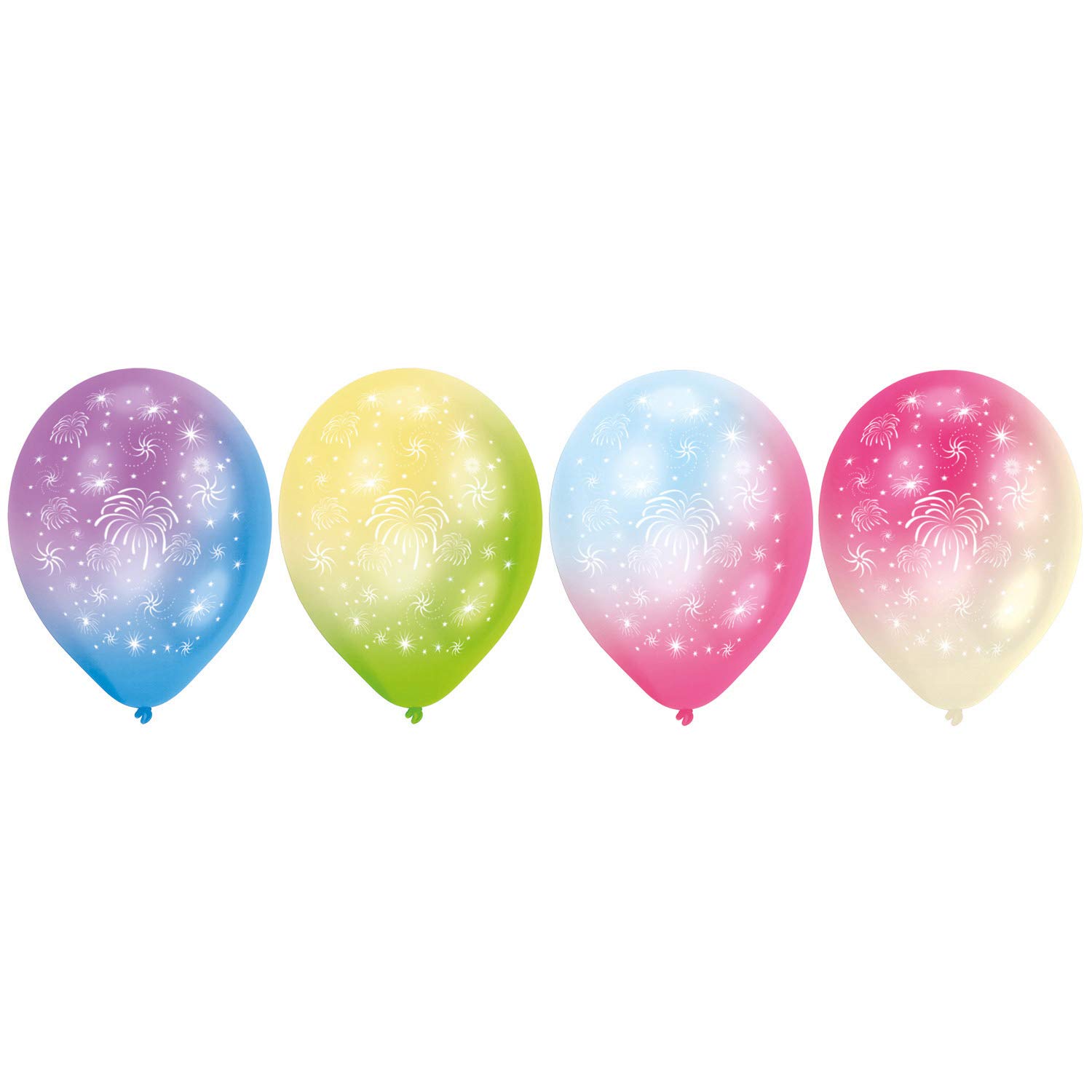 Amscan Colorful Latex Balloon Party Decorations - 4 Pcs.