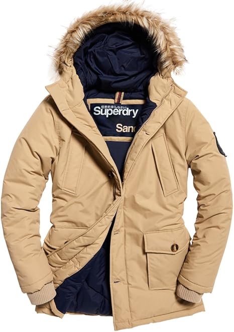 superdry faux fur trimmed parka