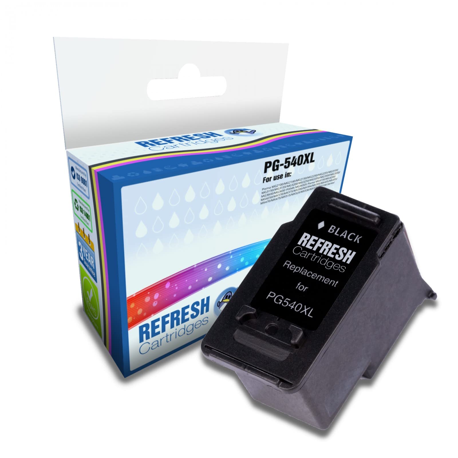 Refresh Cartridges Remanufactured Ink Cartridge Replacement for Canon PG-540XL / 540XL (Black)