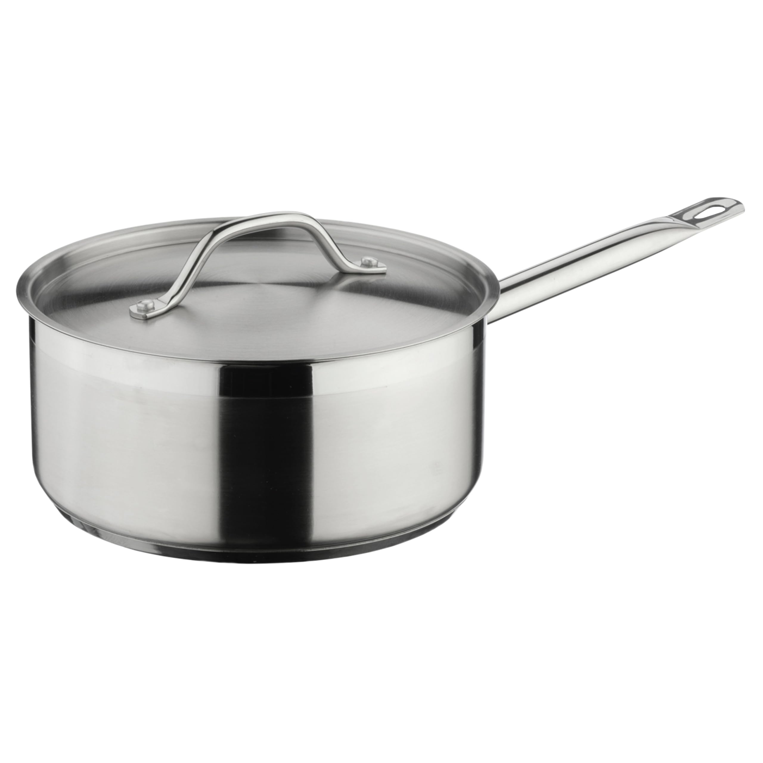 Commichef Plus Superior Blend Stainless Steel Saucepan & Lid, Strong Corrosion Resistance, 16cm Diameter, 1.9L, Silver