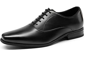 Bruno Marc Men's Dress Shoes Plain-Toe Lace Up Oxford Shoes Formal Oxfords