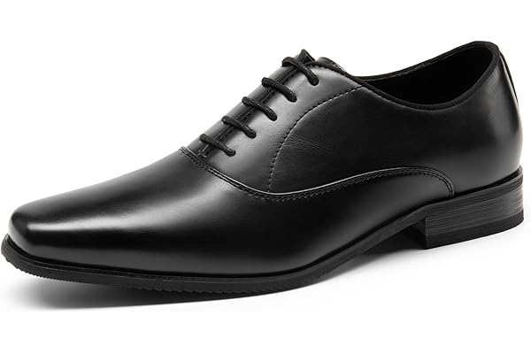 Bruno Marc Men's Dress Shoes Plain Toe Lace Up Oxford | Formal, Wedding, Party, Lightweight, Foam Cushioning