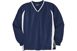 SPORT-TEK Men's Tipped V Neck Raglan Wind Shirt