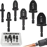 6PCS HVAC Swage Tool Copper Pipe Expander Set- Copper Pipe Expander Swaging Tool Drill Bit Set Precision Flaring Kit HVAC Flaring Tool Bit Set Hand Tools